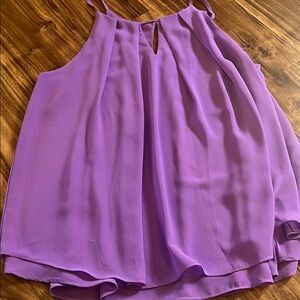 She + Sky Purple Camisole with Relaxed Cut Out Design